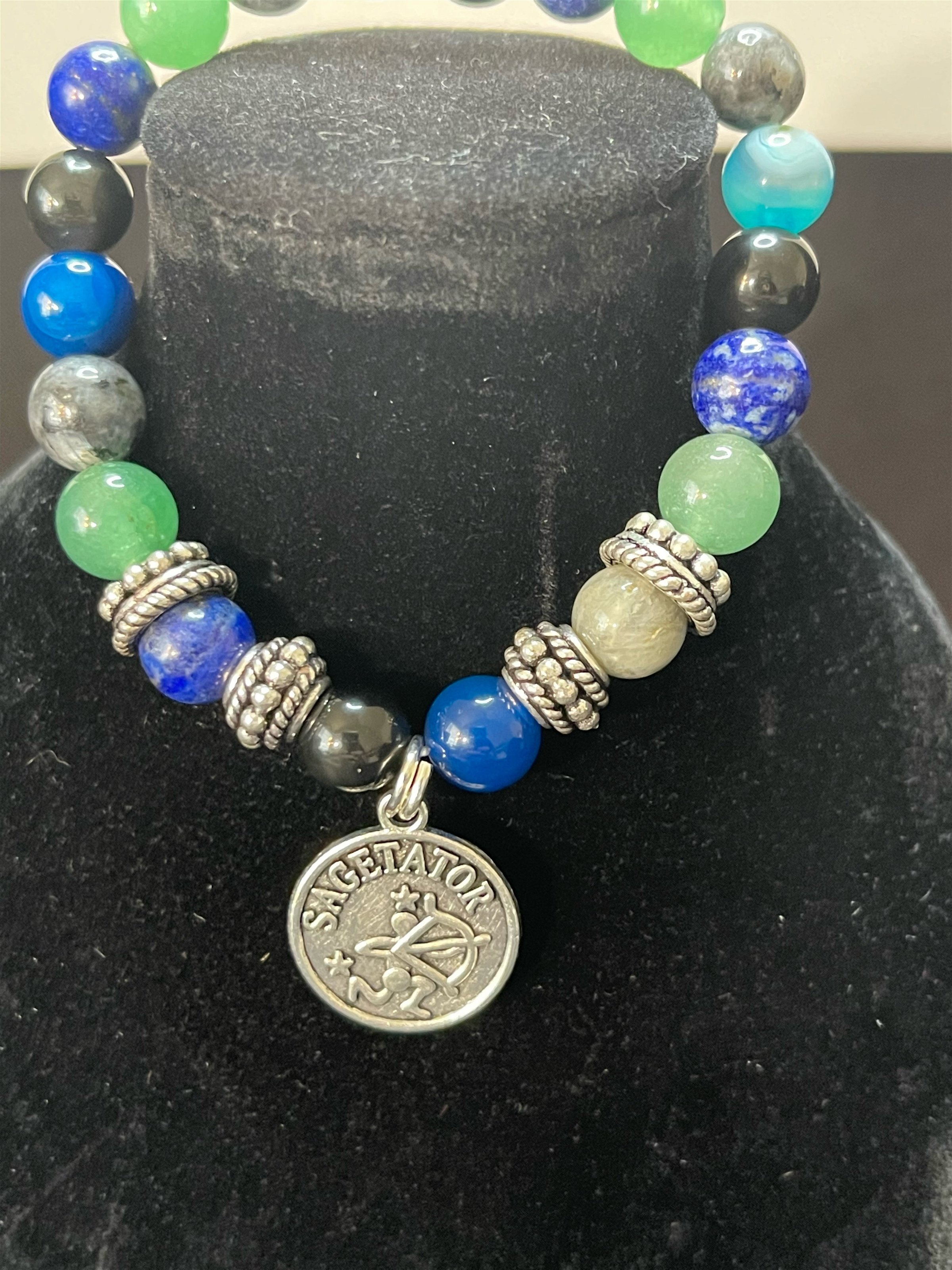 Sagittarius Bracelet With Crystal Beads