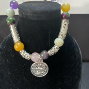 Pisces Bracelet With Crystal Beads