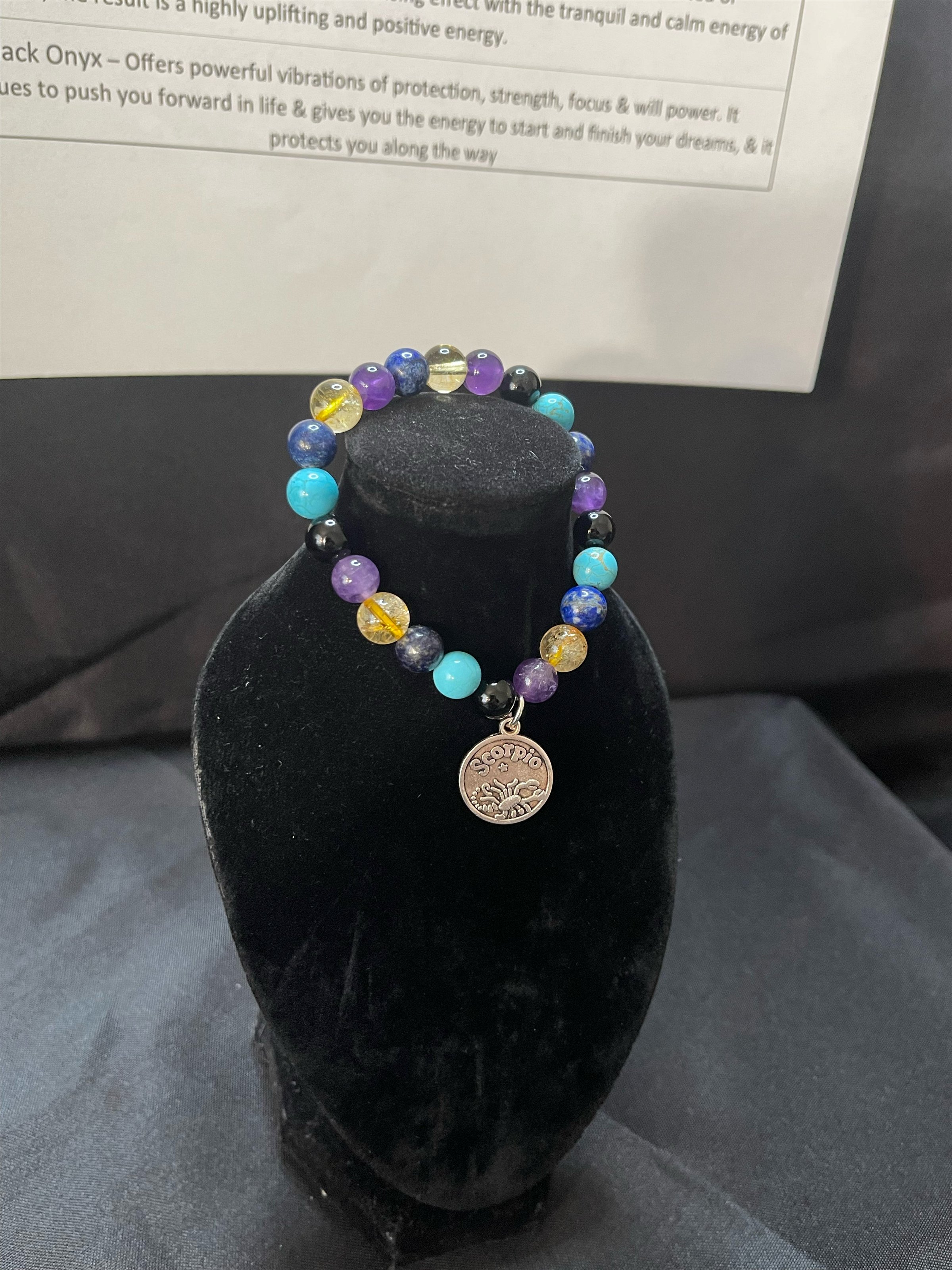 Aquarius Bracelet With Crystal Beads