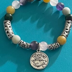 Pisces Bracelet With Crystal Beads