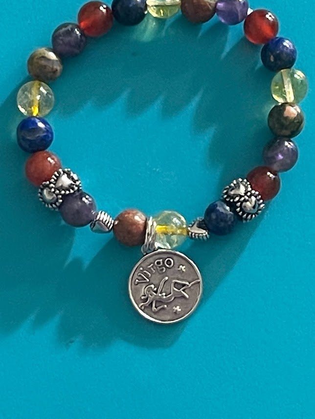 Virgo Bracelet With Crystal Beads