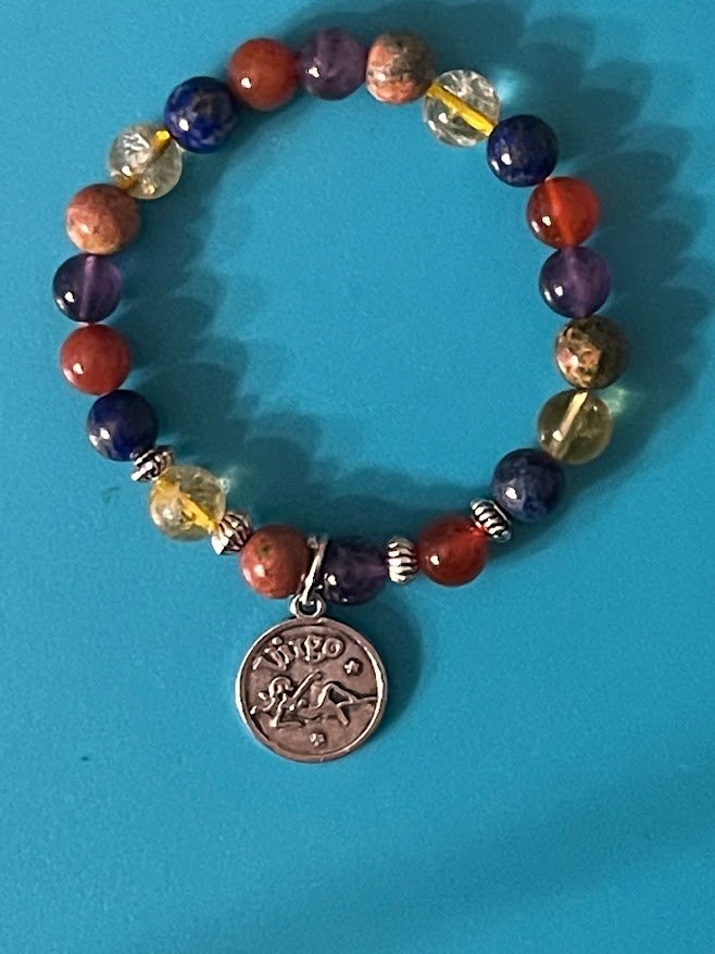 Virgo Bracelet With Crystal Beads